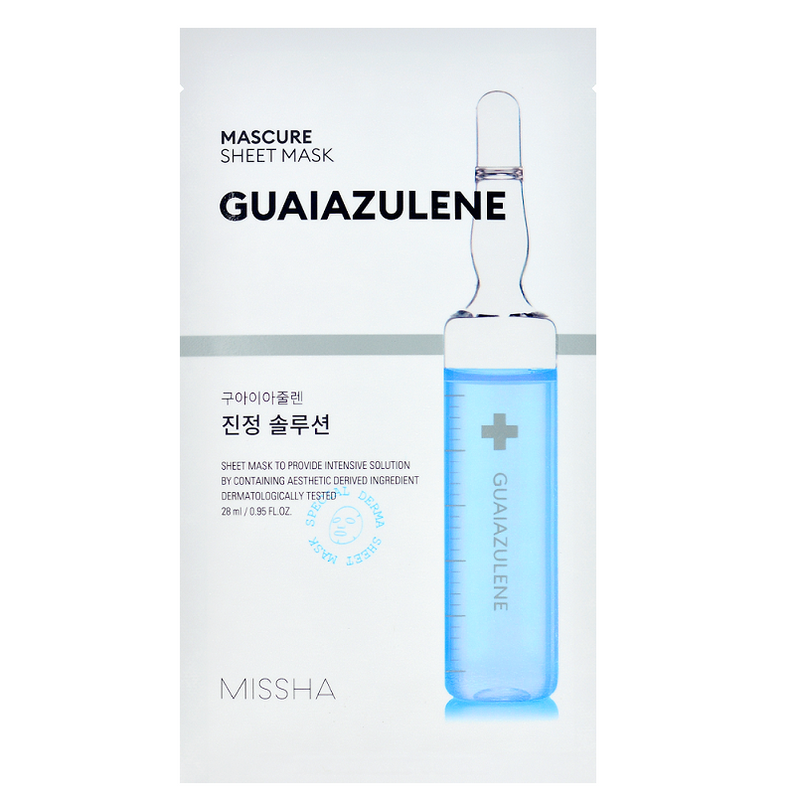 Mascure Calming Solution Sheet Mask - Guaiazulene (1pc)