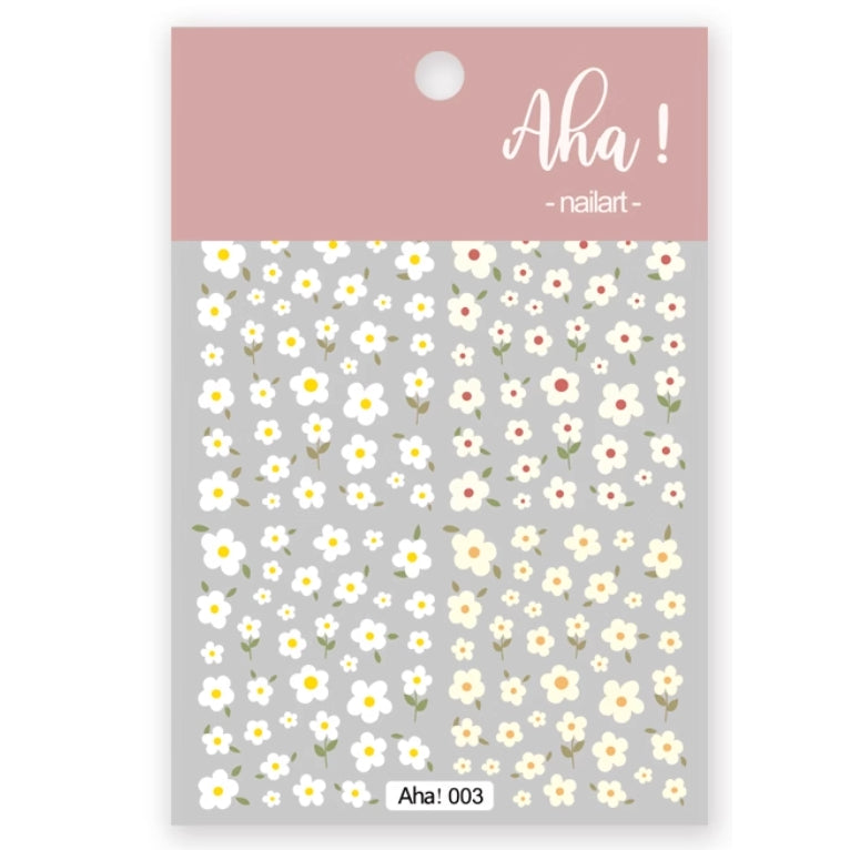 Aha! Nailart Stickers (1 sheet) - 003 Flower