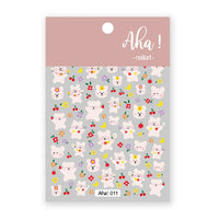 Aha! Nailart Stickers (1 sheet) - 011 Bear