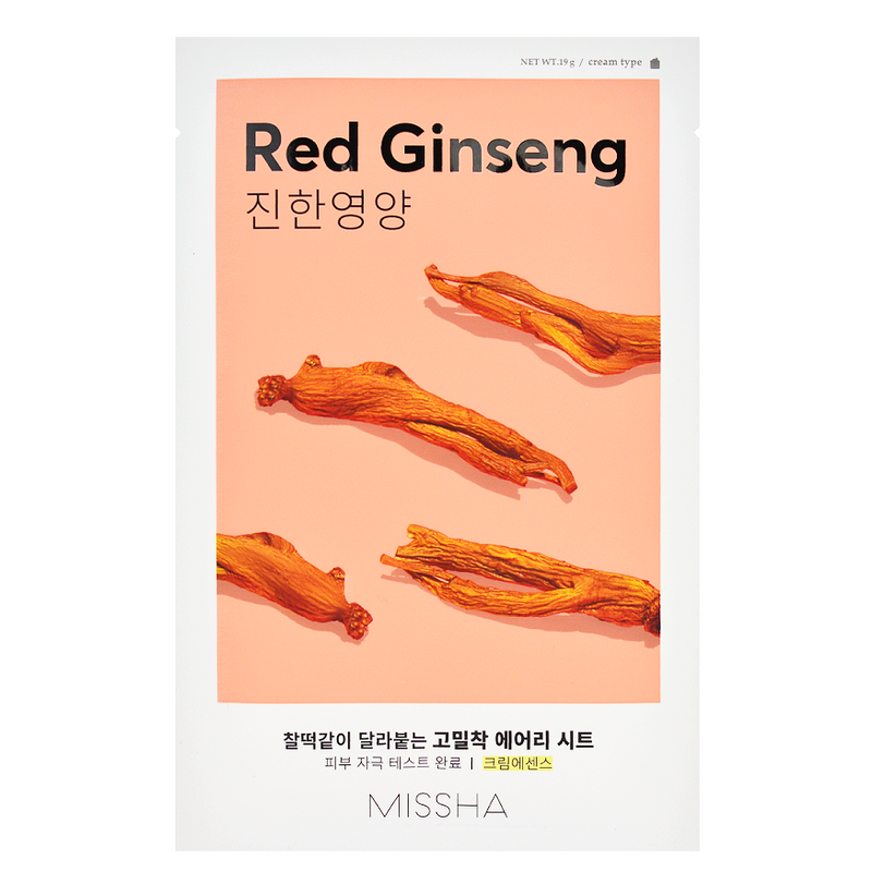 Missha Airy Fit Sheet Mask - Red Ginseng (1pc) - ShopChuusi